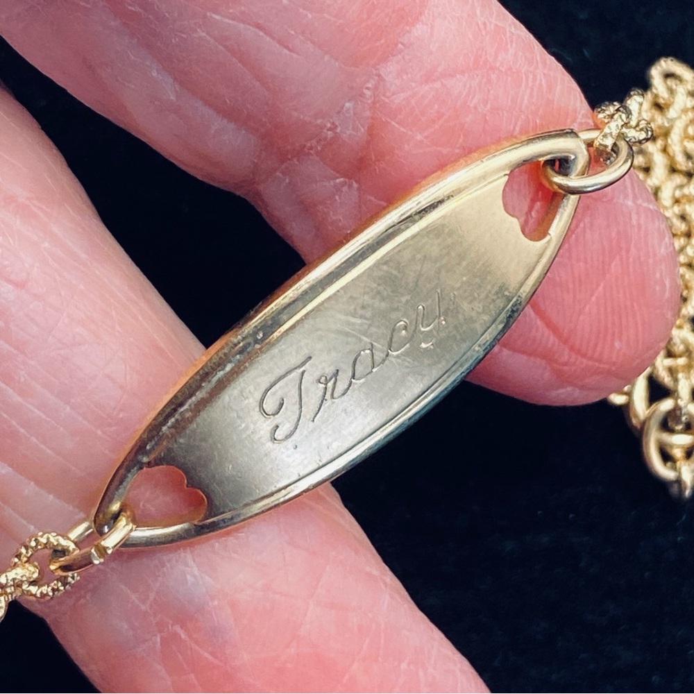 SPEIDEL Goldtone ID Bracelet TRACY Womens 6.5”
